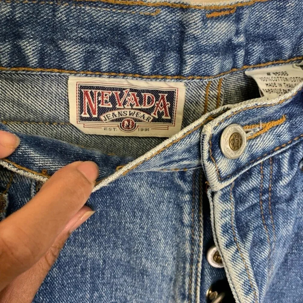 Vintage Nevada 100% Cotton Medium Wash Button Fly Jeans Size 30 - Picture 6 of 12